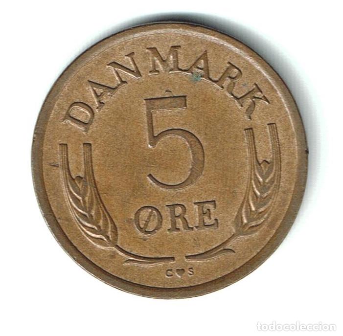 Monedas antiguas de Europa: DINAMARCA 5 ORE 1964 - Foto 2