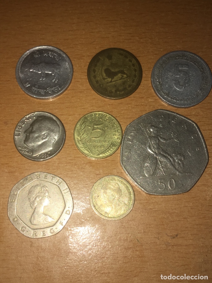 Monedas antiguas de Europa: Lote de 8 monedas extranjeras a identificar - Foto 1