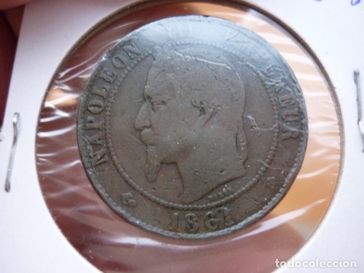 Monedas antiguas de Europa: FRANCIA, 10 CENTIMES 1861 BB - Foto 1