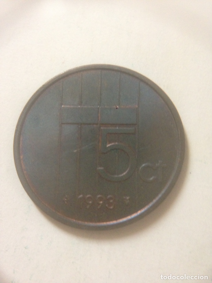 Monedas antiguas de Europa: HOLANDA 5 CENTS 1993 - Foto 1