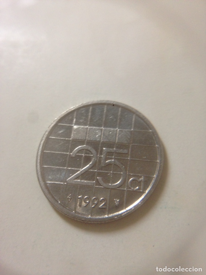 Monedas antiguas de Europa: HOLANDA 25 CENTS 1992 - Foto 2