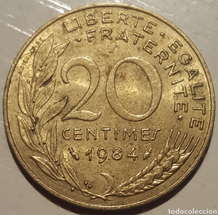 Monedas antiguas de Europa: MONEDA - FRANCIA 20 CENTIMOS 1984 - Foto 1