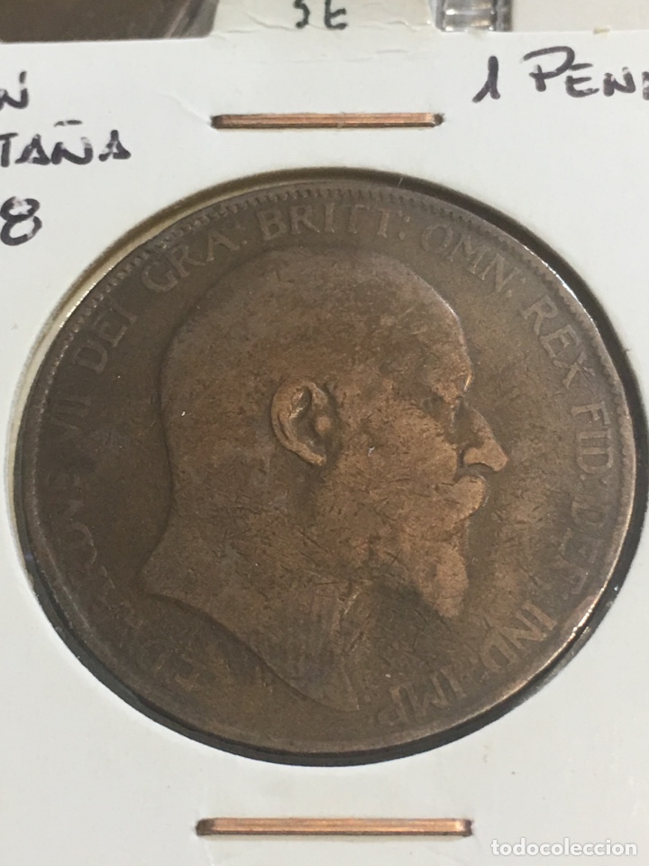 Monedas antiguas de Europa: Inglaterra un penique 1908 - Foto 1