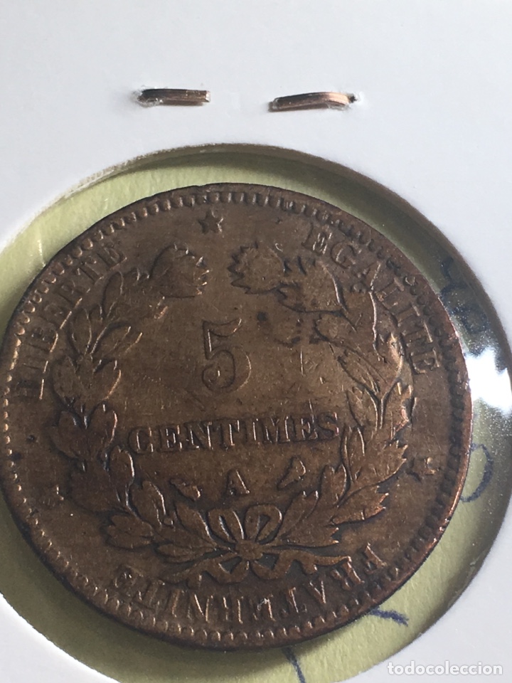 Monedas antiguas de Europa: Moneda de Francia cinco c&eacute;ntimos 1897 - Foto 2