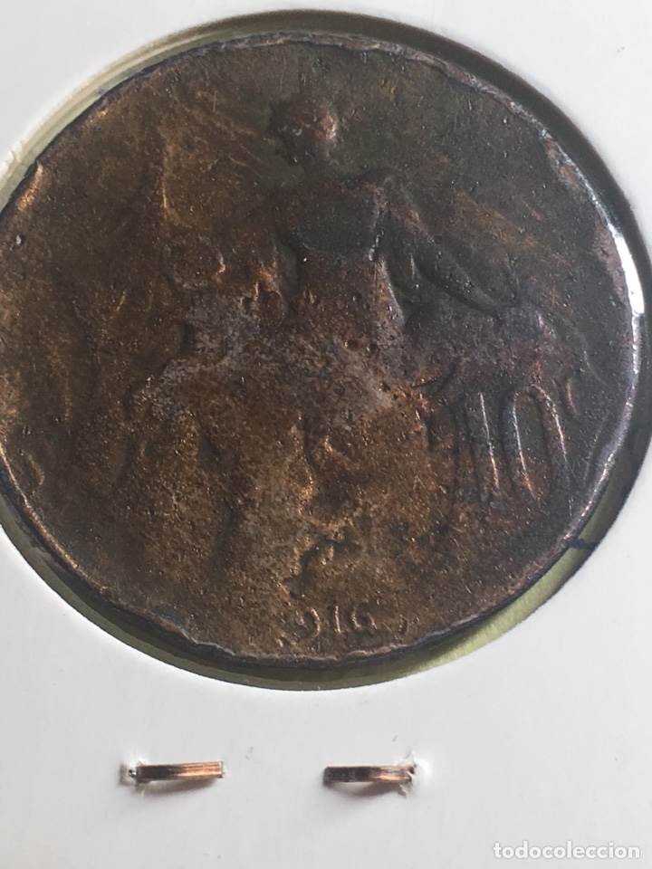 Monedas antiguas de Europa: Moneda Francia 10 c&eacute;ntimos 1916 - Foto 2