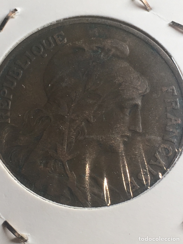 Monedas antiguas de Europa: Moneda de Francia c&eacute;ntimos 1910 - Foto 2