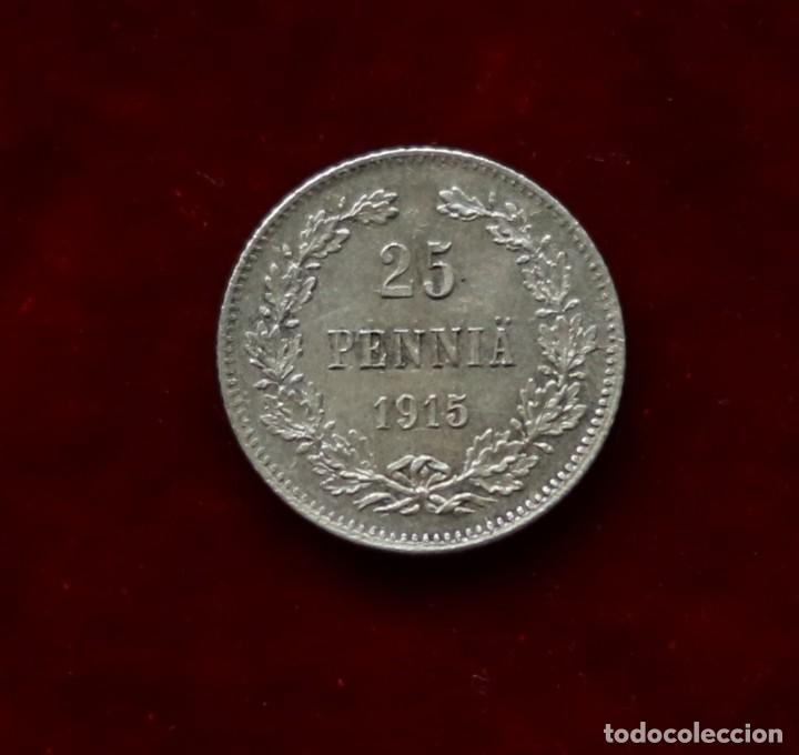 25 PENNIA 1915 FINLANDIA PLATA (Numismática - Extranjeras - Europa)