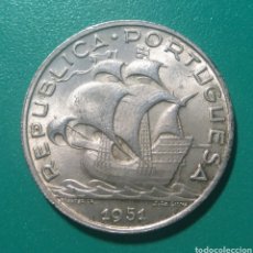 Monedas antiguas de Europa: PORTUGAL. 5 ESCUDOS DE PLATA. 1951.
