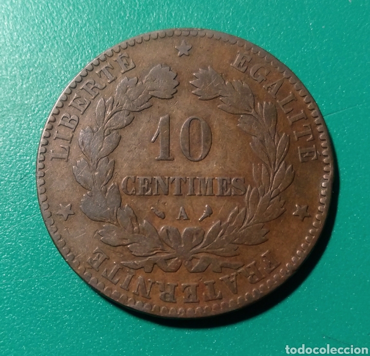 Monedas antiguas de Europa: Francia. 10 Centimes de bronce. 1897. A. - Foto 2