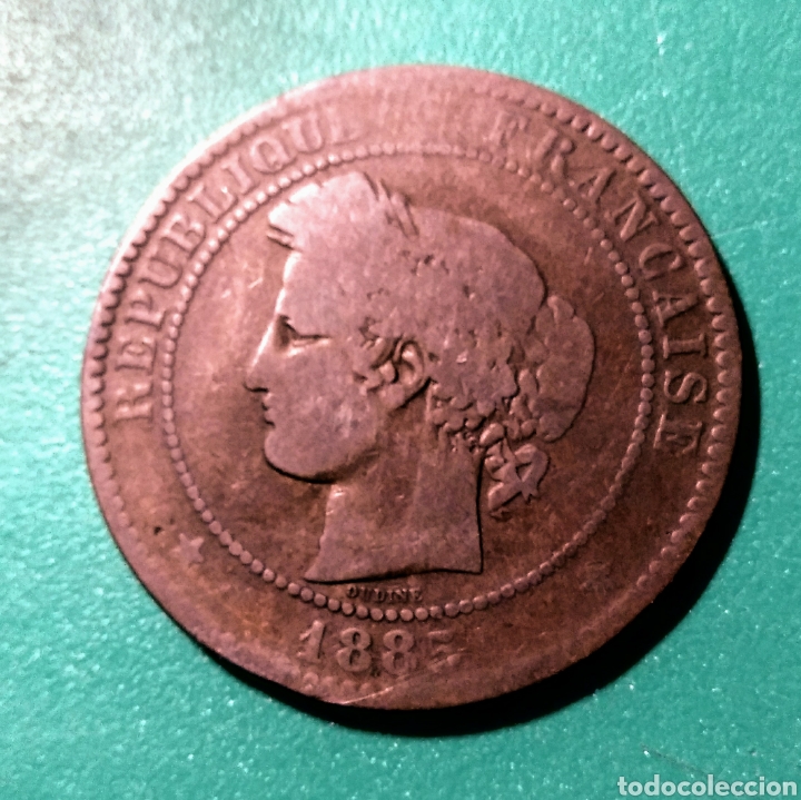 Monedas antiguas de Europa: Francia. 10 Centimes de bronce. 1885. A. - Foto 1