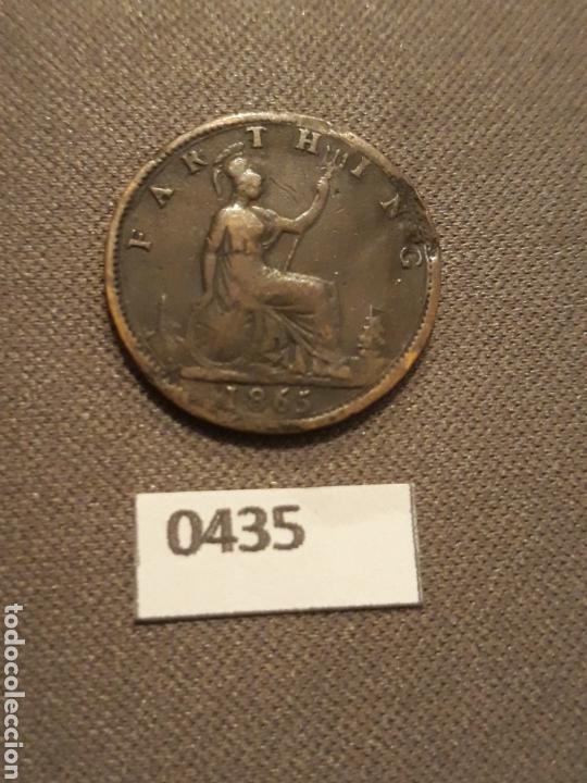 Monedas antiguas de Europa: Gran Breta&ntilde;a farthing 1865 - Foto 2