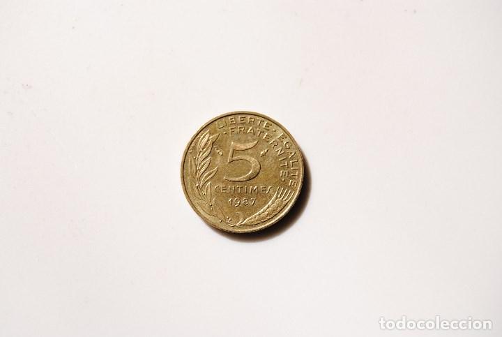 Monedas antiguas de Europa: Francia, 5 centimos 1987 - Foto 2