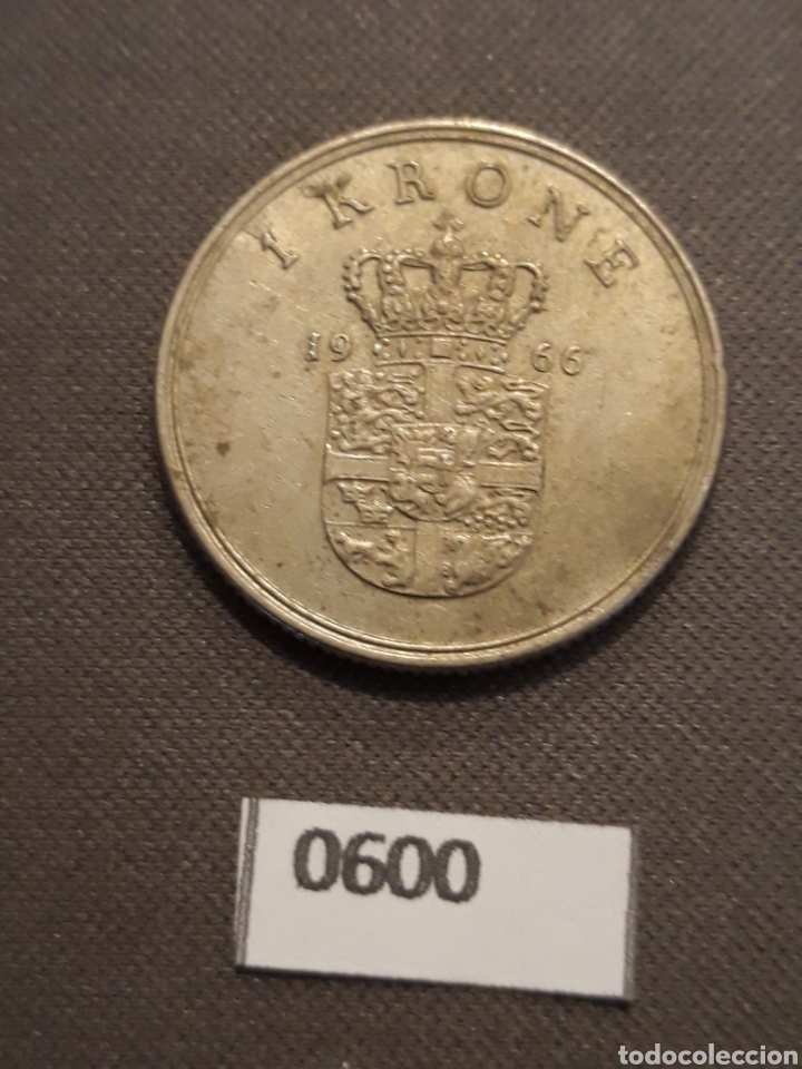Monedas antiguas de Europa: Dinamarca 1 Corona 1966 - Foto 2