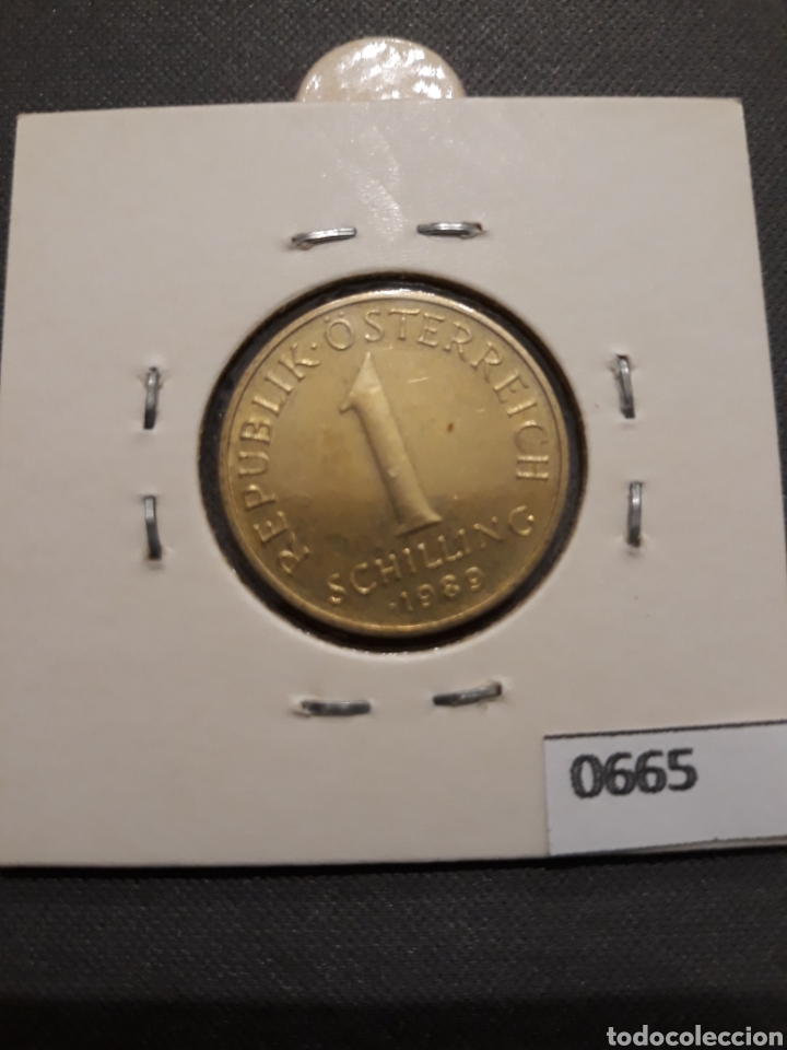 Monedas antiguas de Europa: Austria 1 chel&iacute;n 1989 - Foto 2