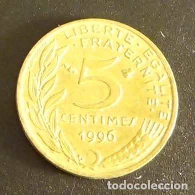 Monedas antiguas de Europa: FRANCIA 5 CENTIMES 1996 KM 933 - Foto 2