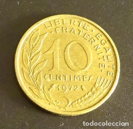 Monedas antiguas de Europa: FRANCIA 10 CENTIMES 1972 KM 929 - Foto 2
