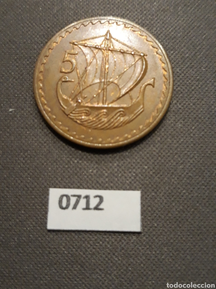 Monedas antiguas de Europa: Chipre 5 mils 1970 - Foto 2