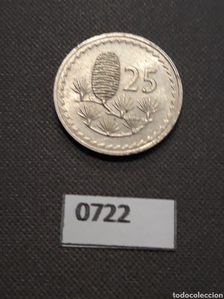 Monedas antiguas de Europa: Chipre 25 centavos 1980 - Foto 2