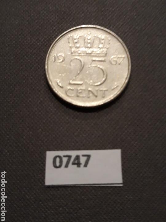 Monedas antiguas de Europa: Holanda 25 c&eacute;ntimos 1967 - Foto 1
