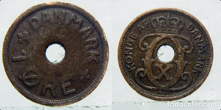 Monedas antiguas de Europa: MONEDA DE DINAMARCA 1 ORE  CON ERROR SIN FECHA - Foto 1