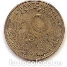 Monedas antiguas de Europa: FRANCIA,20 CENTIMES 1967.