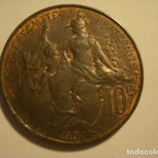 Monedas antiguas de Europa: FRANCIA 10 CENTIMOS AÑO 1907 RARA - PRECIOSA BRILLO ORIGINAL- MAS EN VENTA SIMILARES. Lote 160758658