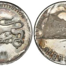 Monedas antiguas de Europa: MEDALLA DE PLATA DE GIBRALTAR 1969, NEW CONSTITUTION, PROOF EN ESTUCHE. Lote 164586234