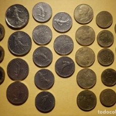 Monedas antiguas de Europa: COLECCIÓN 27 MONEDAS FRANCIA - REPUBLICA FRANCESA - VARIOS VALORES - TODAS DIFERENTES AÑOS