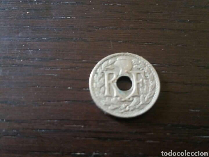 Monedas antiguas de Europa: 5 Centimos Rep&uacute;blica francesa 1925 - Foto 2