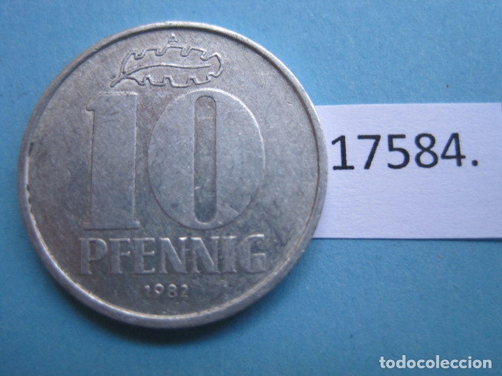 Monnaies anciennes de Europe: ALEMANIA COMUNISTA RDA ; DDR 10 pfennig 1982 A