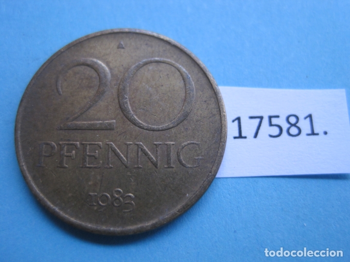 Monedas antiguas de Europa: ALEMANIA COMUNISTA RDA ; DDR 20 pfennig 1983 A
