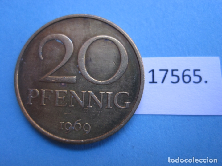 Monedas antiguas de Europa: ALEMANIA COMUNISTA RDA ; DDR 20 pfennig 1969 A