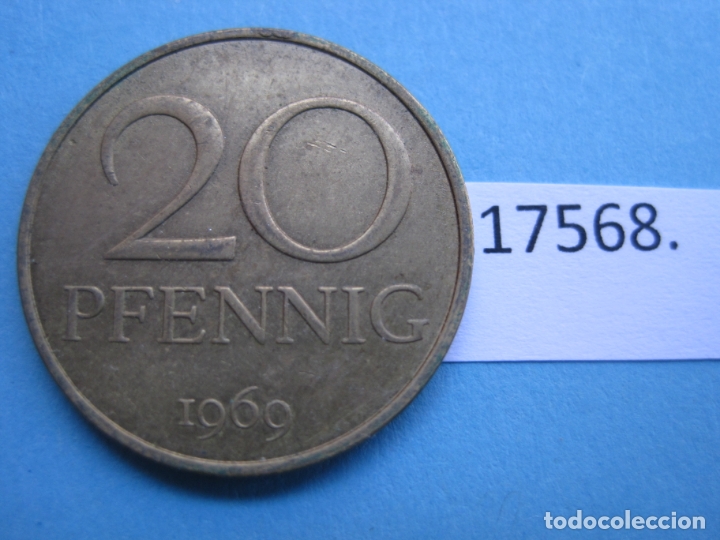 Monedas antiguas de Europa: ALEMANIA COMUNISTA RDA ; DDR 20 pfennig 1969 A