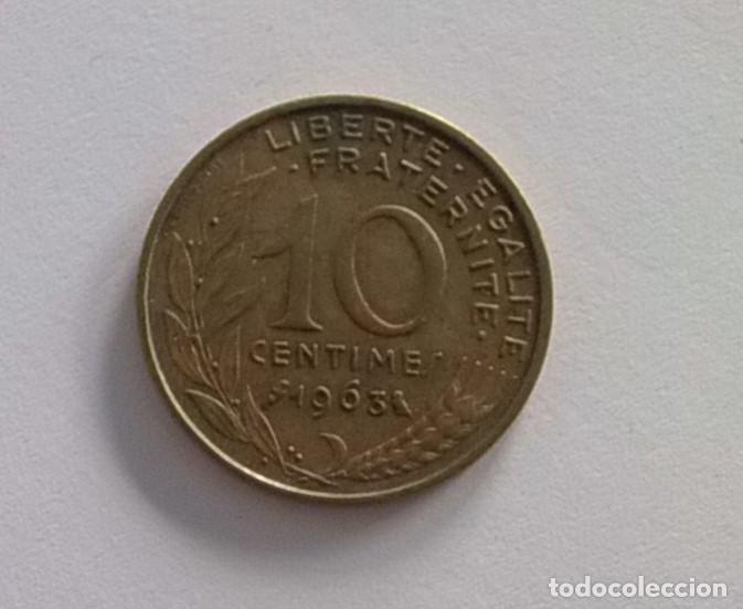Monedas antiguas de Europa: FRANCIA 10 CENTIMOS 1963 - Foto 2