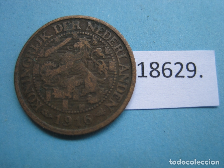 Monedas antiguas de Europa: Holanda 1 c&eacute;ntimo 1916 - Foto 1