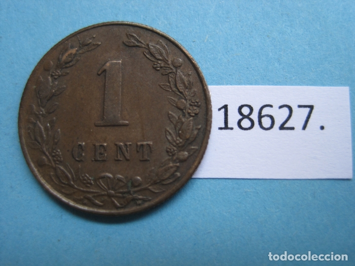 Monedas antiguas de Europa: Holanda 1 c&eacute;ntimo 1880 - Foto 2