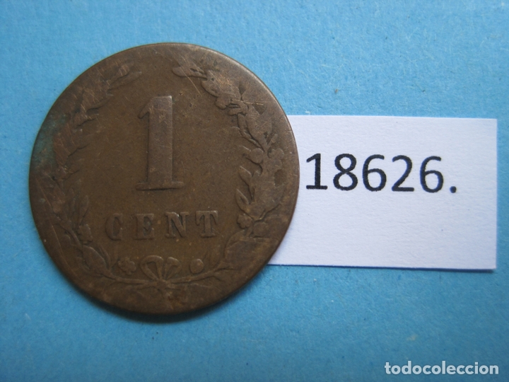Monedas antiguas de Europa: Holanda 1 c&eacute;ntimo 1881 - Foto 2