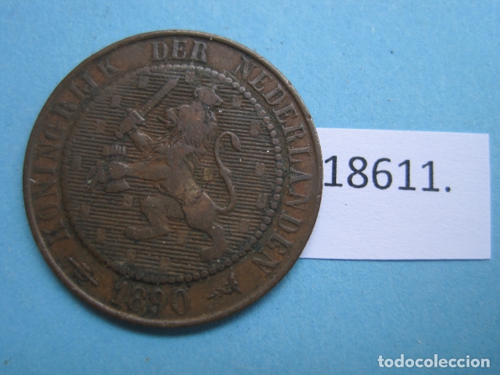 Monedas antiguas de Europa: Holanda , 2 1/2 c&eacute;ntimos 1890 - Foto 2