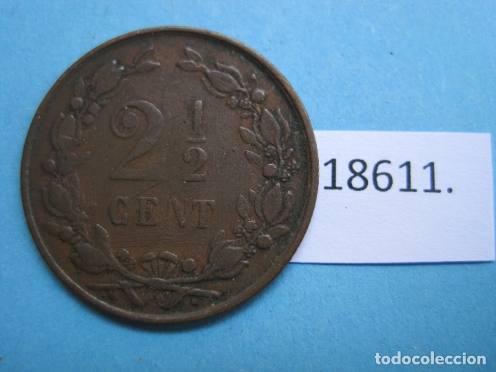 Monedas antiguas de Europa: Holanda , 2 1/2 c&eacute;ntimos 1890 - Foto 1
