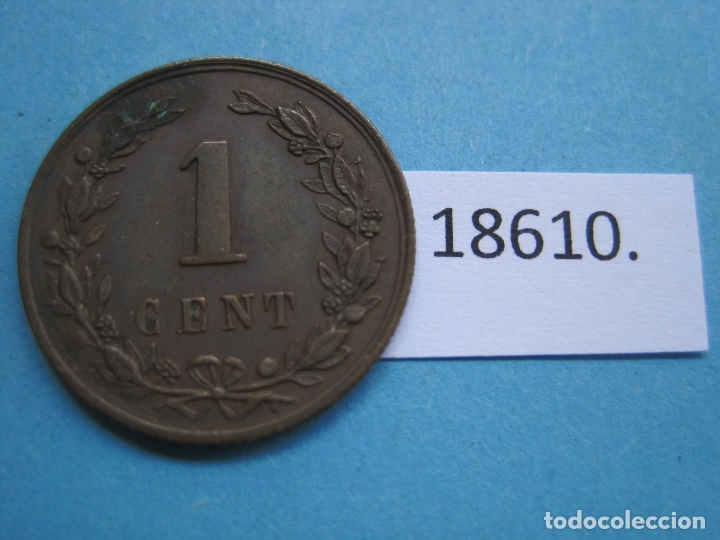 Monedas antiguas de Europa: Holanda, 1 c&eacute;ntimo 1878 - Foto 2