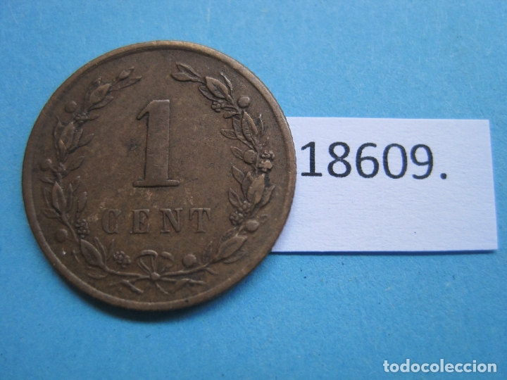 Monedas antiguas de Europa: Holanda, 1 c&eacute;ntimo 1878 - Foto 2