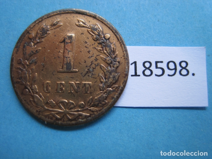 Monedas antiguas de Europa: Holanda, 1 c&eacute;ntimo 1878 - Foto 2