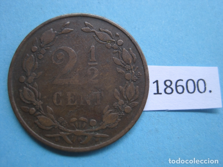 Monedas antiguas de Europa: Holanda, 2 1/2 c&eacute;ntimos 1880 - Foto 2