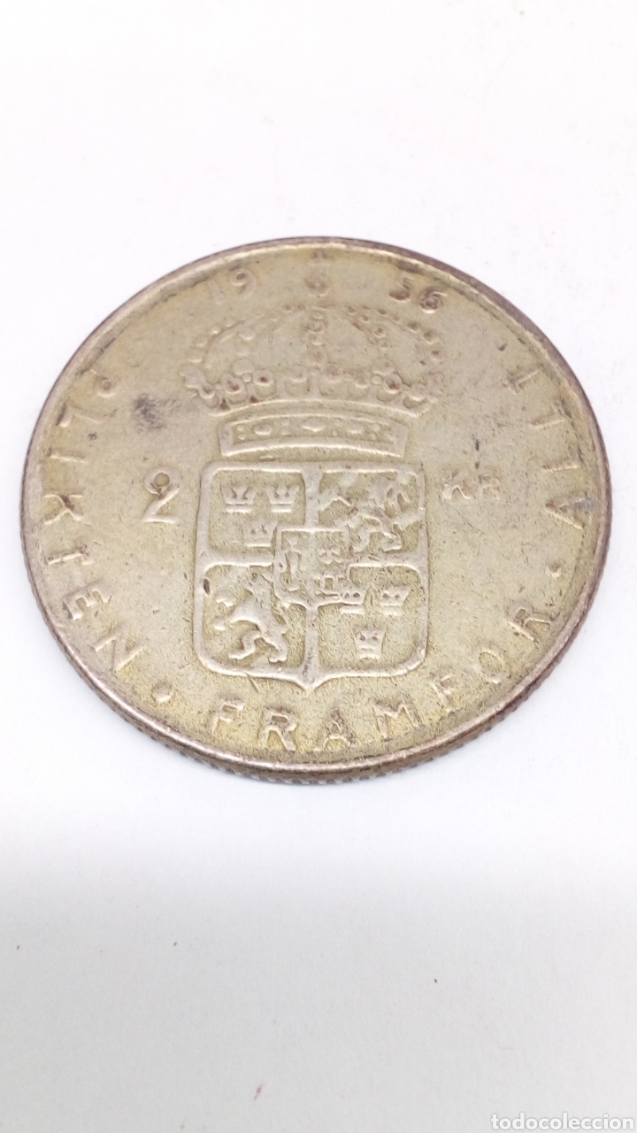 Monedas antiguas de Europa: Moneda de plata 1956 Framfor - Foto 2