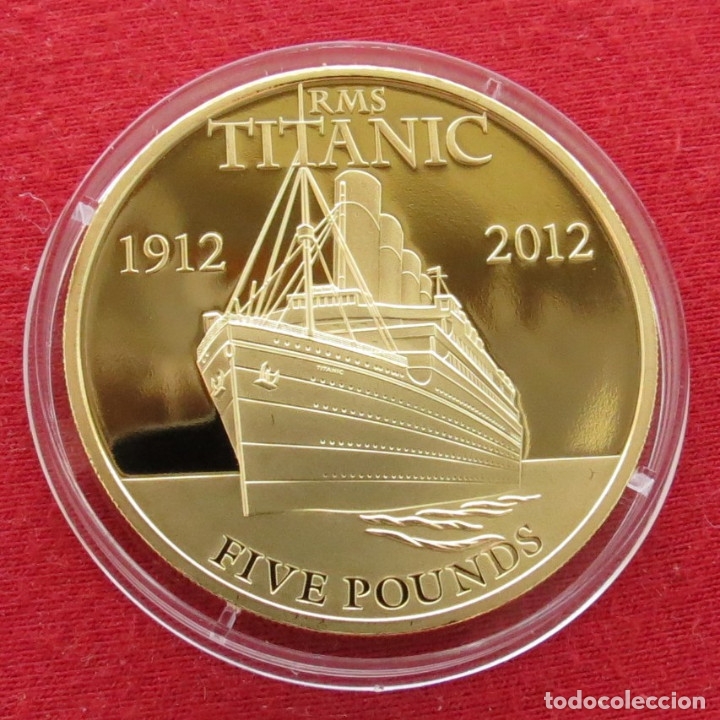 Monedas antiguas de Europa: Jersey 5 &pound; 2012 Titanic - Foto 1