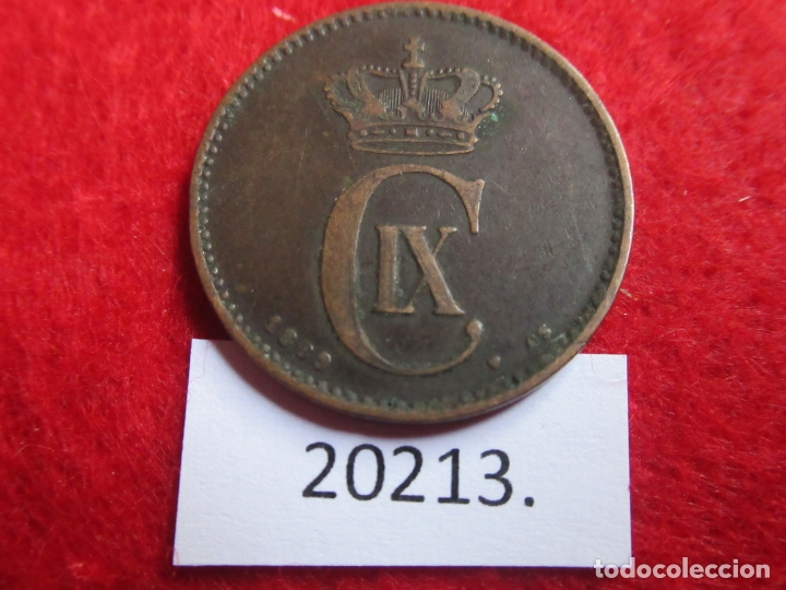 Monedas antiguas de Europa: Dinamarca 2 ore 1889 - Foto 2