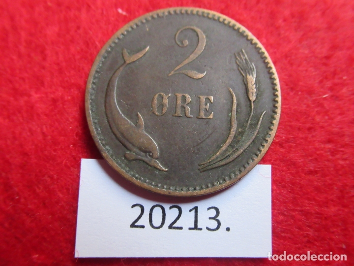 Monedas antiguas de Europa: Dinamarca 2 ore 1889 - Foto 1
