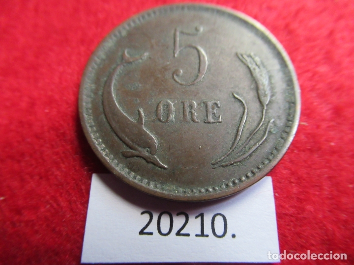 Monedas antiguas de Europa: Dinamarca 5 ore 1899 - Foto 2