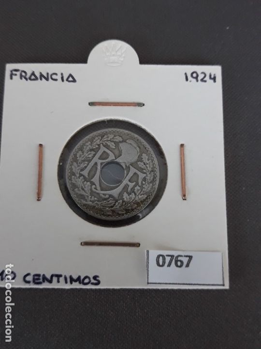 Monedas antiguas de Europa: Francia 10 c&eacute;ntimos 1924 - Foto 1