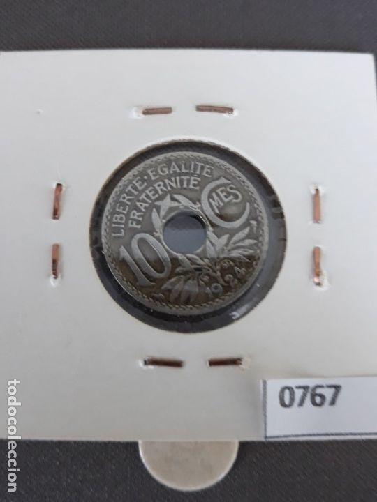 Monedas antiguas de Europa: Francia 10 c&eacute;ntimos 1924 - Foto 2
